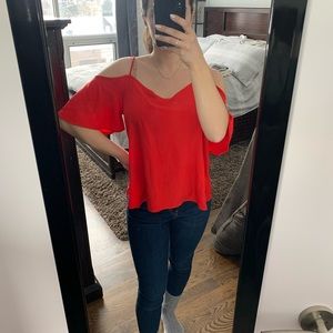 Cold Shoulder Flowy Top